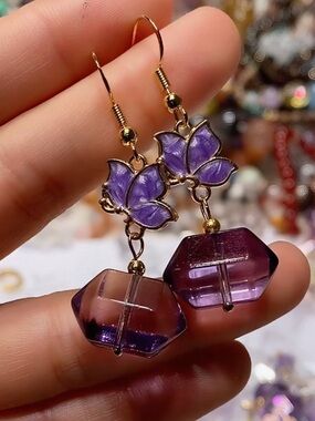 Elegant Amethyst Drop Earrings